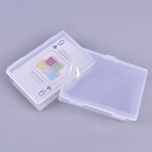 2 stk/sæt Gennemsigtige plastikæsker Spillekortbeholder Transparent