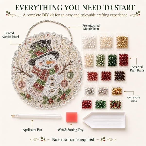 Jouluinen helmikoristesarja A4