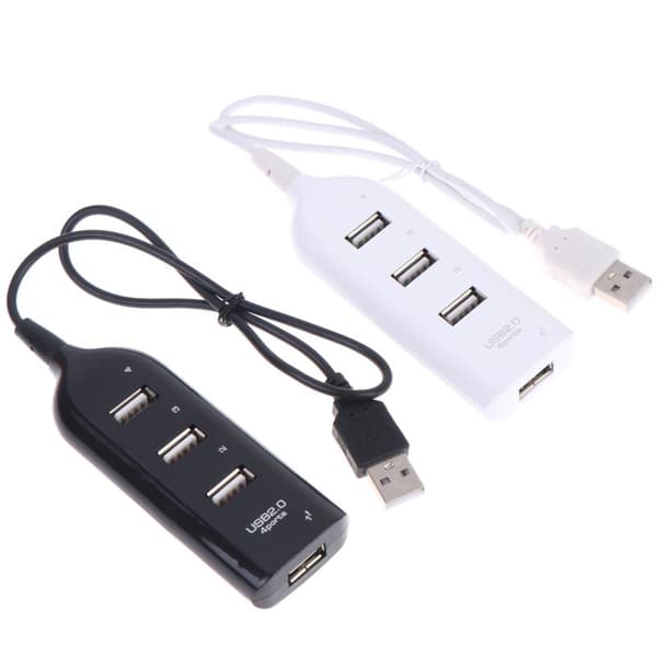 1/2/3 st 4-portars USB 2.0 Hub Splitter Höghastighetsdataöverföring E 1Pcs white