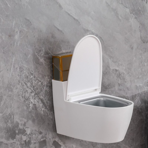 Creative Toilet Askebæger Hjem Badeværelse Opbevaringskasse Med Låg Wa Silver