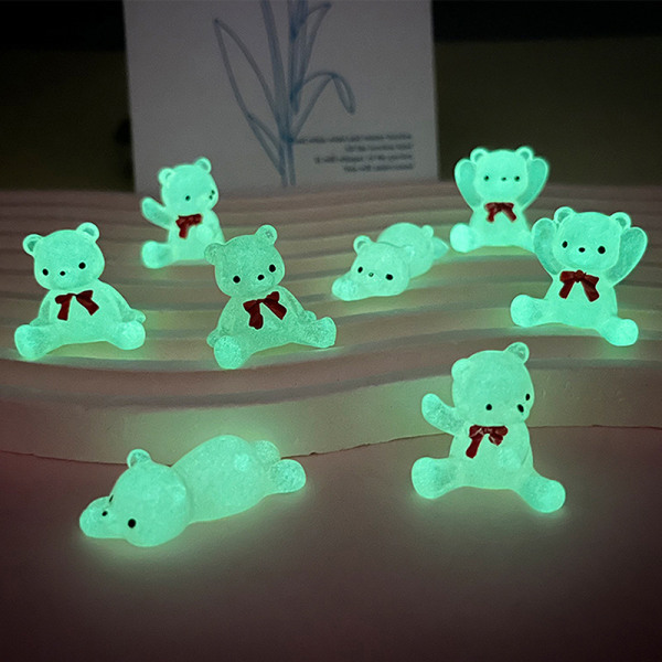2kpl Creative e Luminous Cartoon Bear Miniature Fluorescent Res