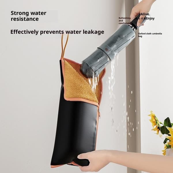 Mikrofiberparaply Stark Vattenabsorption Förvaringsväska Vikbar A2