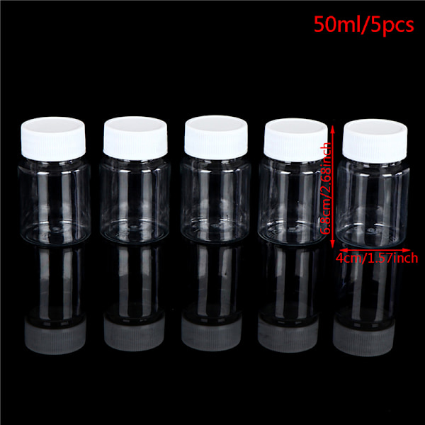 15ml/20ml/30ml/100ml Plast PET Klart Tomme Forseglingsflasker Solid 50