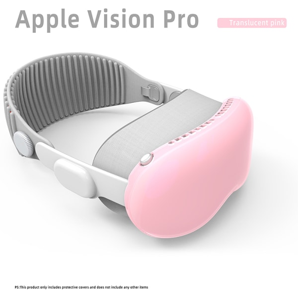For Apple Vision Pro Protective Cover TPU Soft Slim Protective Transparent Pink