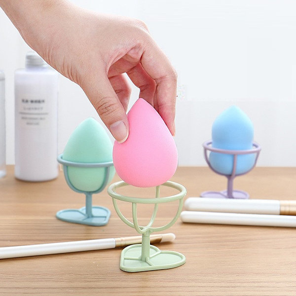 Make Up Puff Hylde Puff Opbevaringsstativ Svamp Tørringsstativ Holder Green