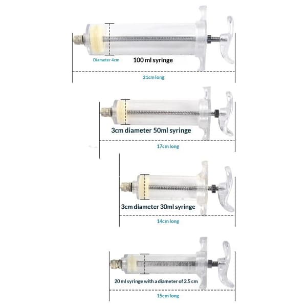 20ml 30ml 50ml 100ml Automatisk plastsprøyte for storfe 10ml