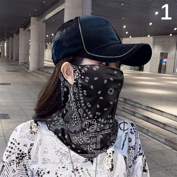 1st Fashion Punk Mask för män kvinnor sommar ansikte hals UV-skydd 1