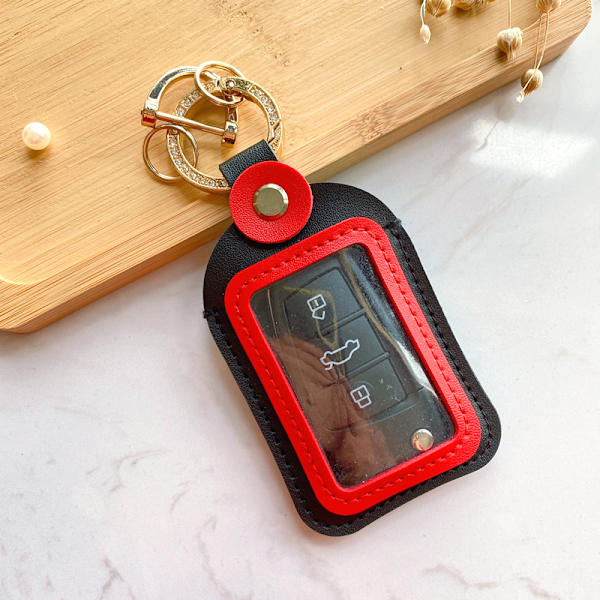 Universal 4,5*8 cm bilnøkkelveske deksel Fjernbeskyttelsesskall Ac Red 1