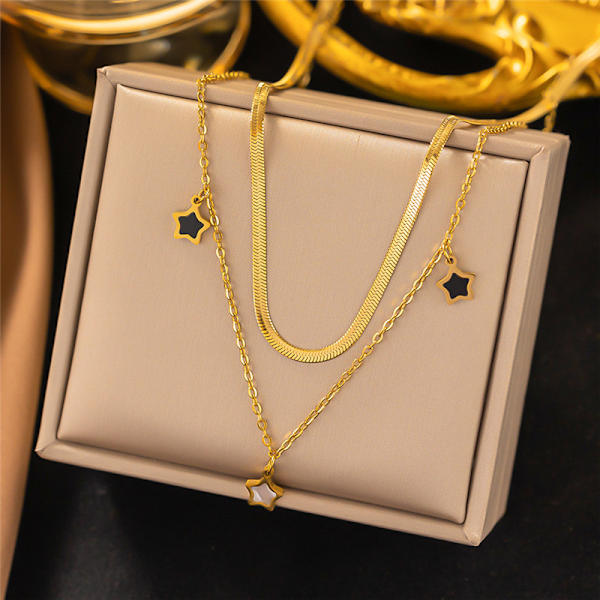 Fashion Multilayer Chain Star Charm halskæde armbånd til kvinder Bracelet