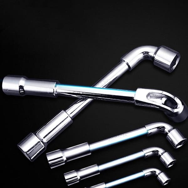1 st L-typ rörperforeringsarmbåge Mini Universal dubbelhuvud H 11MM