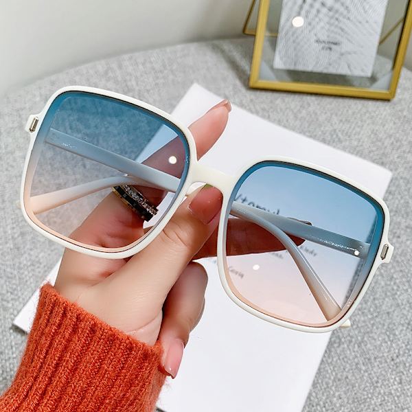 Gradient Eyeglasses Lady UV Protection Shade Solbriller Dame B A1