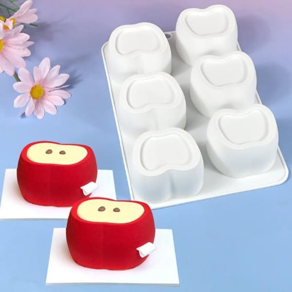 Silikonform for baking 3D fruktform sjokolade godteri såpe A2