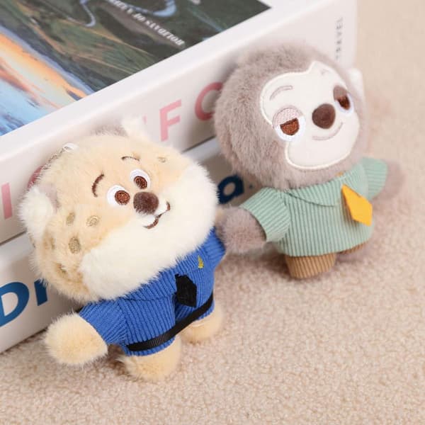 Zootopia Judy Hopps Plysj Nick Wilde Rev Nøkkelring - e Utstoppet D A2