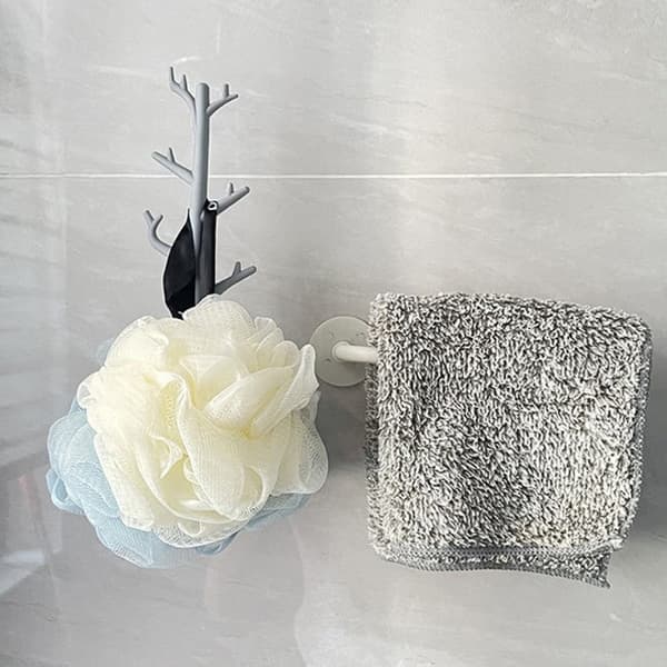Branch Hook Wall Decor Avaimenpidike Organier Säilytys Tarrakoukut White