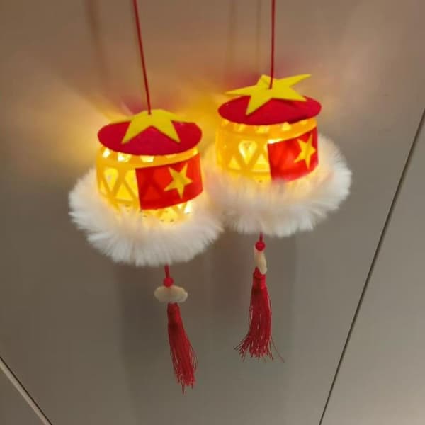 Midt-høstfestival DIY Hengende Lykt Håndlaget Materiale Trad A3