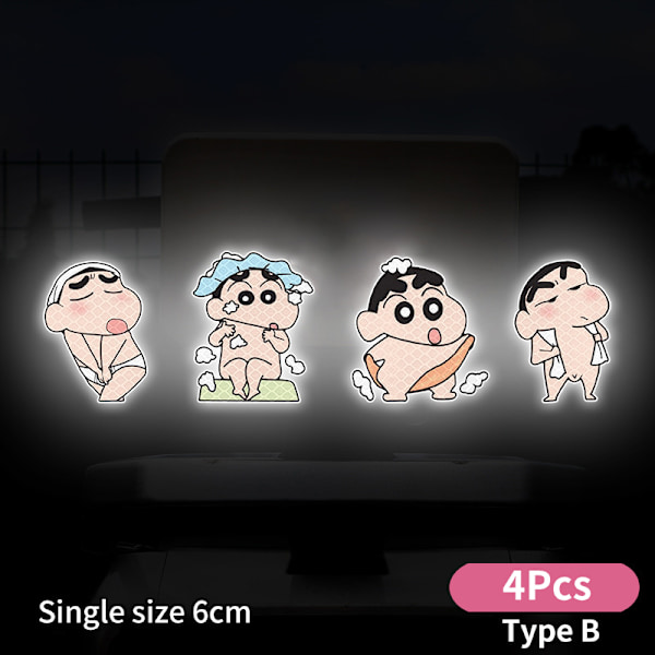 Lysreflekterende farveblyant Shin-Chan Cattoon Car Sticker e Waterpr A2