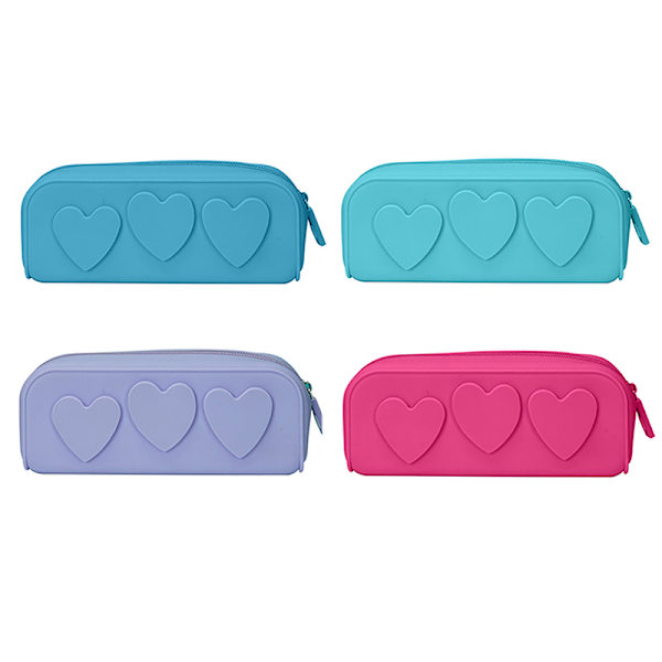 Fyrkantig silikon kosmetisk förvaringsväska Travel Makeup Brush Organi Blue