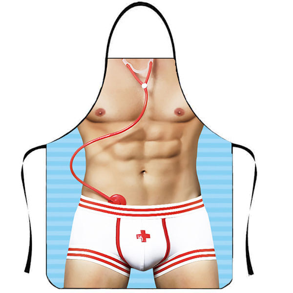 Muscle Man Sexy Woman Morsomme kjøkkenforklær for kvinne Home Decor F