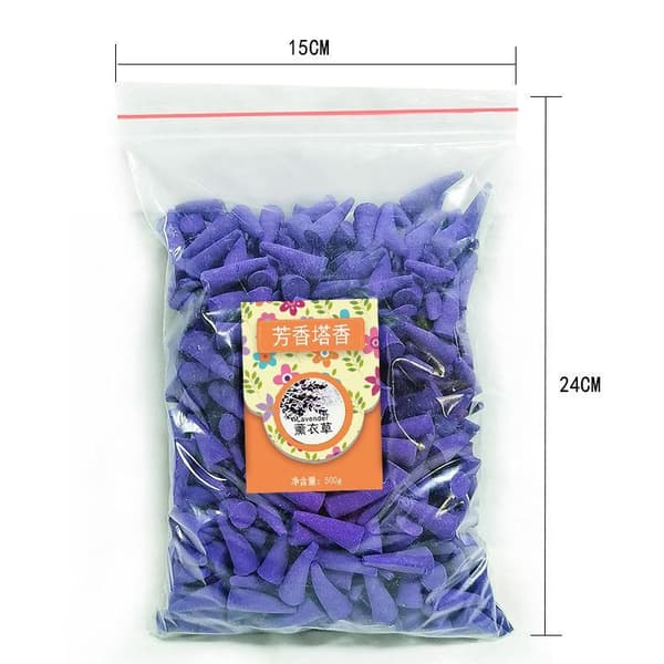 500g Tilbageløbs Røgelseskogler Aroma Langvarig Deodoriserende Kegle A22 500g