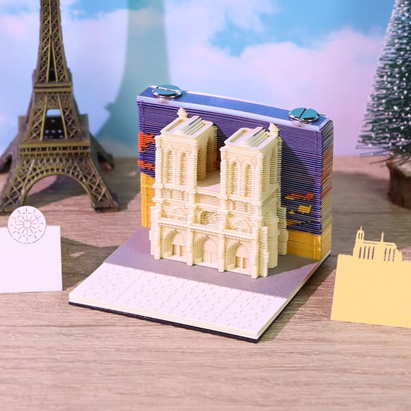 3D Papir Udskæring Kunst Håndværk Memo Pad Notesblok Skriveblok Skrivebord D A2