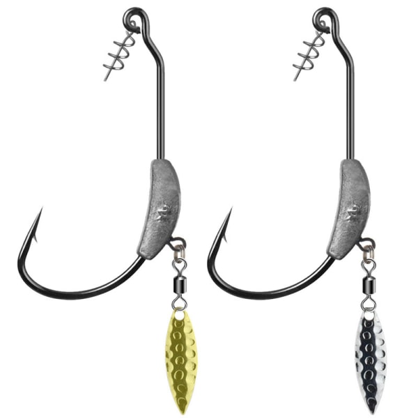 Crank Hook Metal Spoon Sequins Lisää paino-uistimia Twist Lockilla silvery 7