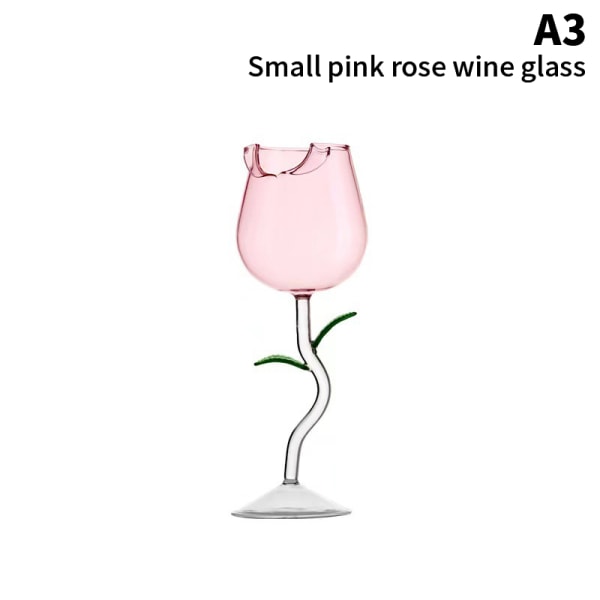 Rose-formade rödvinsglas Rose Shape vinglas med färgade A3