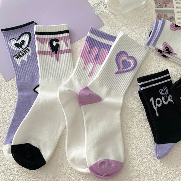 Lilla Lovely Socks Barnes Dame Varme bomullssokker Medium A5