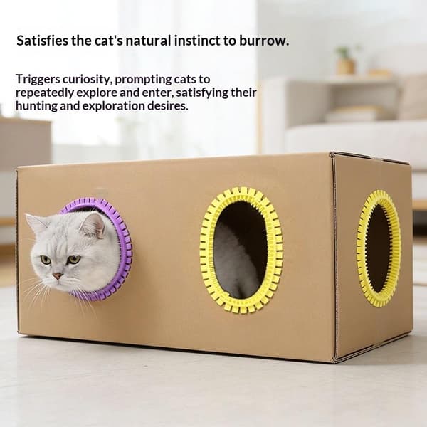 Katteplejering Selvplejer DIY Kattehulsbørste til Pap Yellow