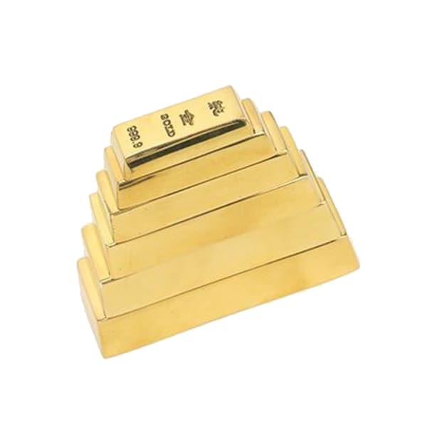 Ren kobberimitasjon av gullbarre barre bar messing solid rekvisitter gol 6.3cm