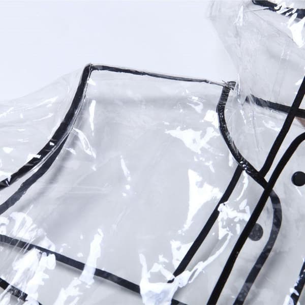 Gennemsigtig PVC Lang Regnfrakke Regnponcho Kvinder Mænd Mode Ra A2