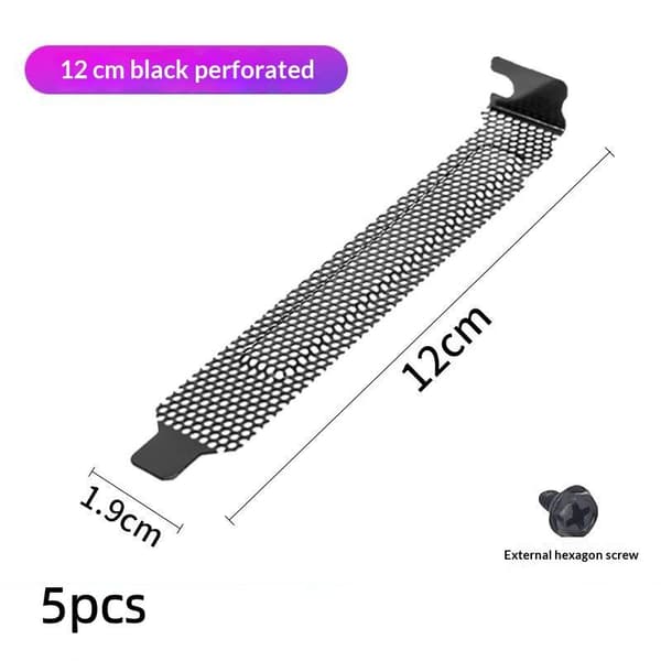 5 st 12 cm PCI-kortplatskåpor i metall för PC-expansionsplatser 5pcs E