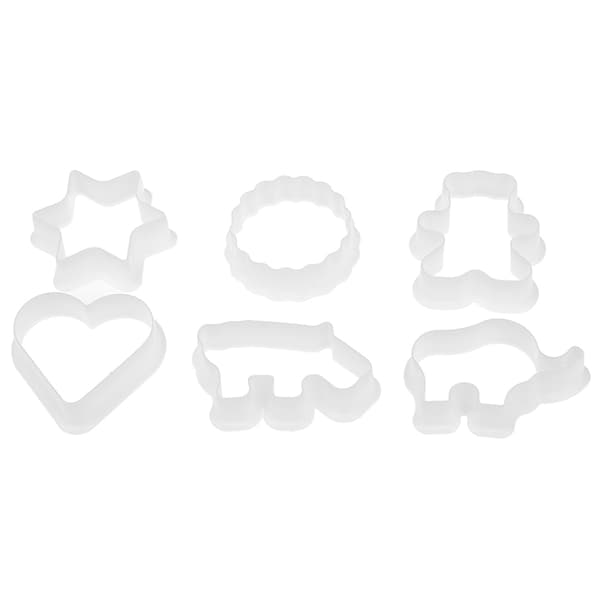 6 stk. dyreformet plastkake kjeks ters konditorfondantformer c