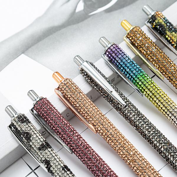 Tryk Metal Kuglepenne Diamant Multi-farve Gavepen Creativ A8