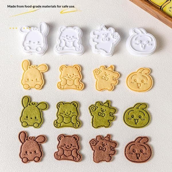 Cookie ter Biscuit DIY 3D Bageform Fisk Blomst Usagi Pochacc 1