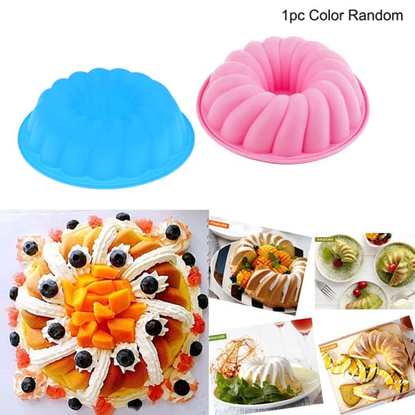 Silikon Spiralmönster Kakform Mini Kakform Gelépudding M 1pc