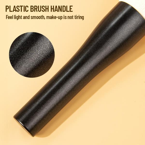 Mode Makeup Børster Skønhedspudder Ansigt Blush Stor Børste Pro Black