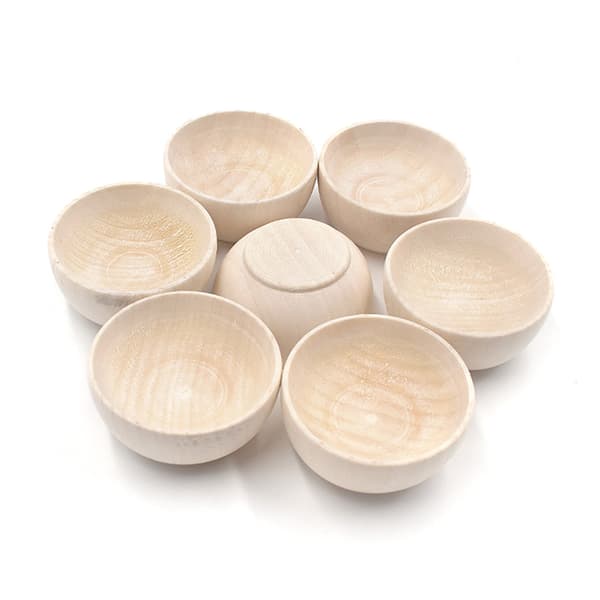 57 * 30MM Små Børns Malede Træskål DIY Træhåndværk 1pc