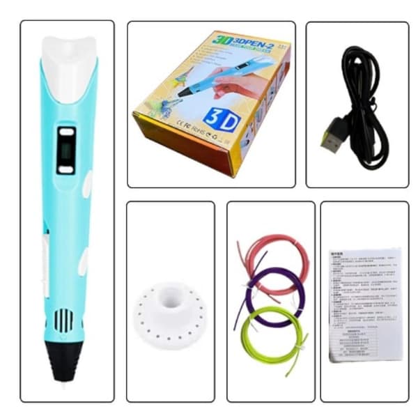 3D Pen Digital Display Intelligent Printing Pen til at lave kruseduller og graffiti 3
