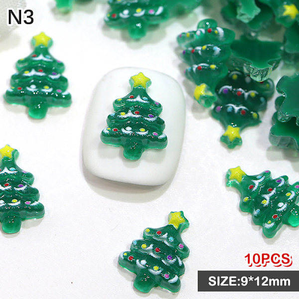 Jultema Julmotiv Nagelkonst Dekoration Charm Nagel Smycken Dekoration N3