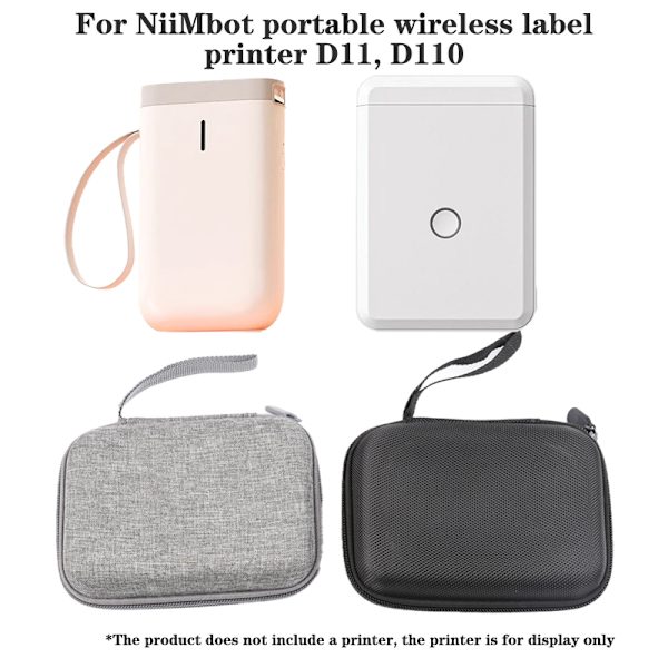 För NiiMbot D110 D11 D101 förvaringsväska Label Thermal Printer Pro black
