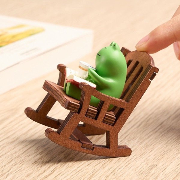 Sarjakuva sammakkokeinutuoli Pöytävalaisin Ornamentti Miniatyyri Figur 1