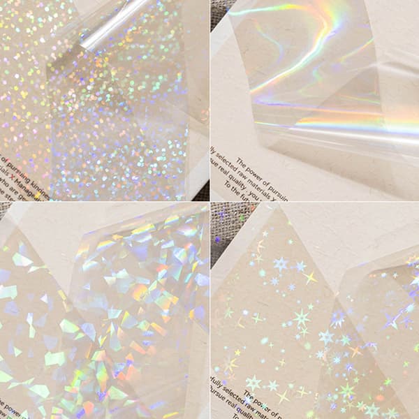6/10 rullar Stjärnhimmel Transfer Foils Aurora Glaspapper Folie N B