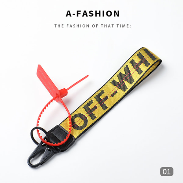 Luonnonvalkoinen inspiroitu avaimenperä Lanyard Industrial Belt rannehihna 1