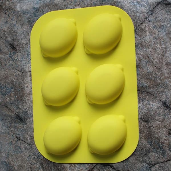 6 huller citron kastanjeform silikone kageform mousse budding Lemon