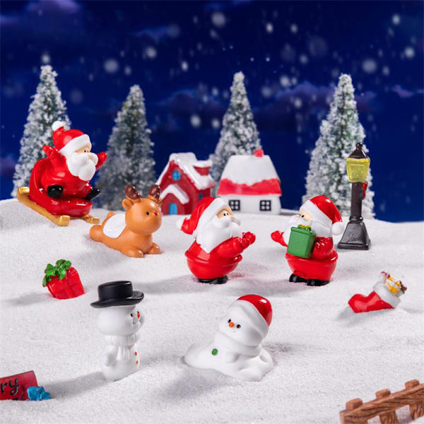 Julgranspynt DIY Fest Dekoration e Tomte Älg Snögubbe A9