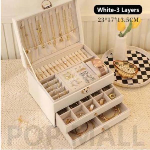 PoP Smykkeorganizer med lås Halskæde Ørering Ring Organizer 5