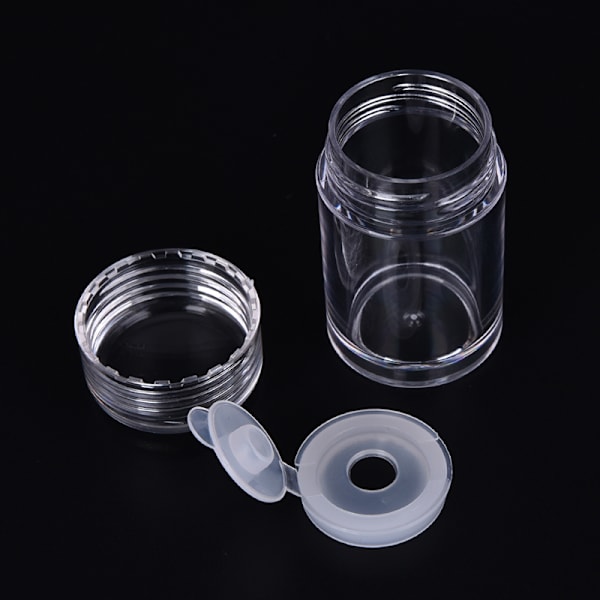 1 stk. 10 ml tomme kosmetiske sigte løs pudderkrukker beholder skrue 12 Hole