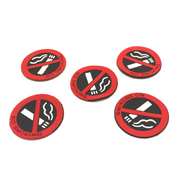 1/5 kpl Ei autotarroja muotoileva pyöreä punainen kyltti vinyylitarra meille 5pcs