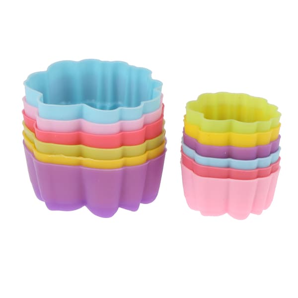 5 stk 3/5 cm Lotus Silikonform Kake Muffin Baking Nonstick Reus 5cm 5pcs