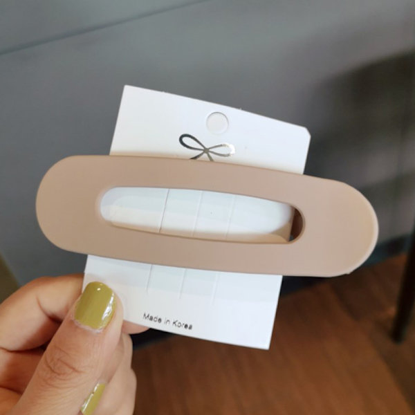 Hårspænde til kvinder Store matte hårnåle pandehår Barrettes piger Coffee